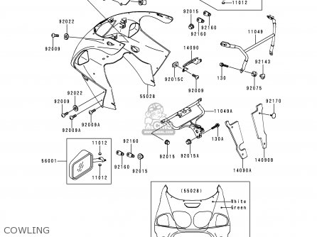 COWLING - ZX750N2 NINJA ZX7RR 1997 CANADA