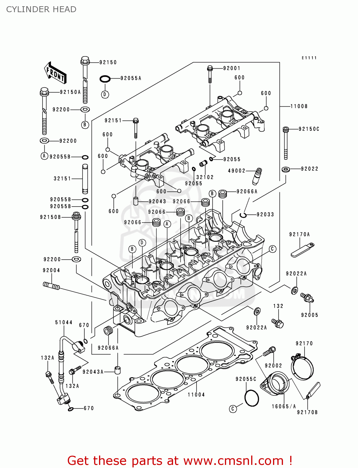 CYLINDER HEAD ZX750N2 NINJA ZX7RR 1997 NETHERLANDS AR