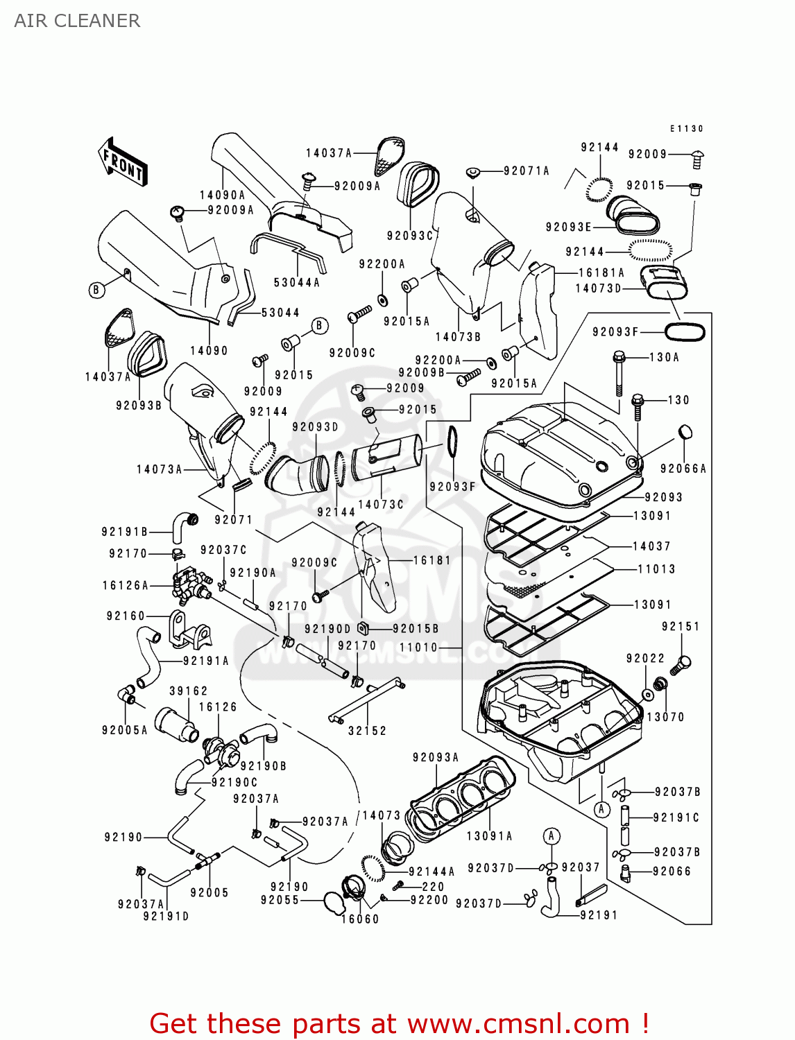 AIR CLEANER ZX750N2 NINJA ZX7RR 1997 NETHERLANDS AR