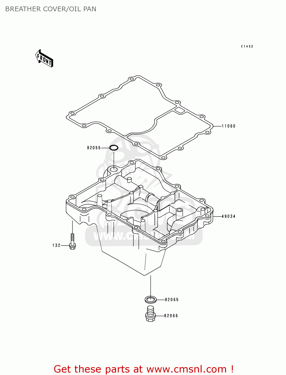 BREATHER COVER/OIL PAN ZX750N2 NINJA ZX7RR 1997 NETHERLANDS AR