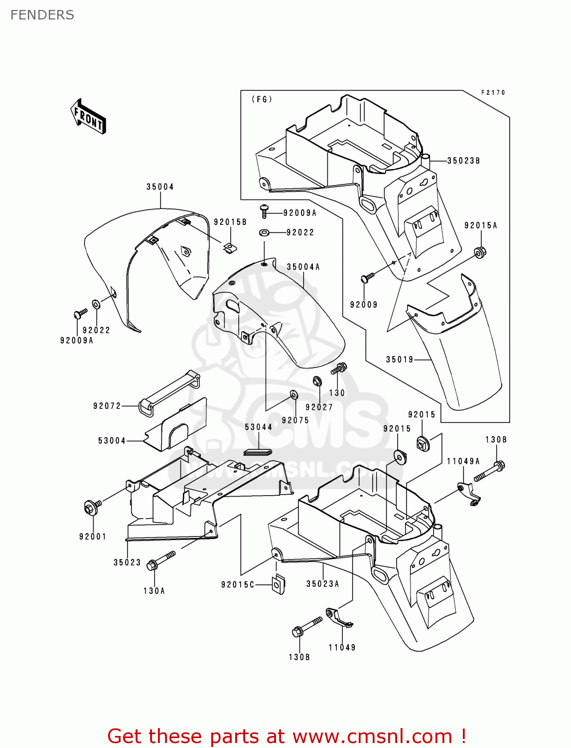 FENDERS ZX750N2 NINJA ZX7RR 1997 NETHERLANDS AR