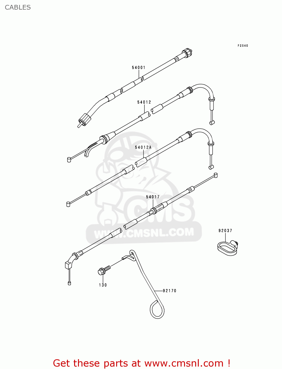 CABLES ZX750N2 NINJA ZX7RR 1997 NETHERLANDS AR
