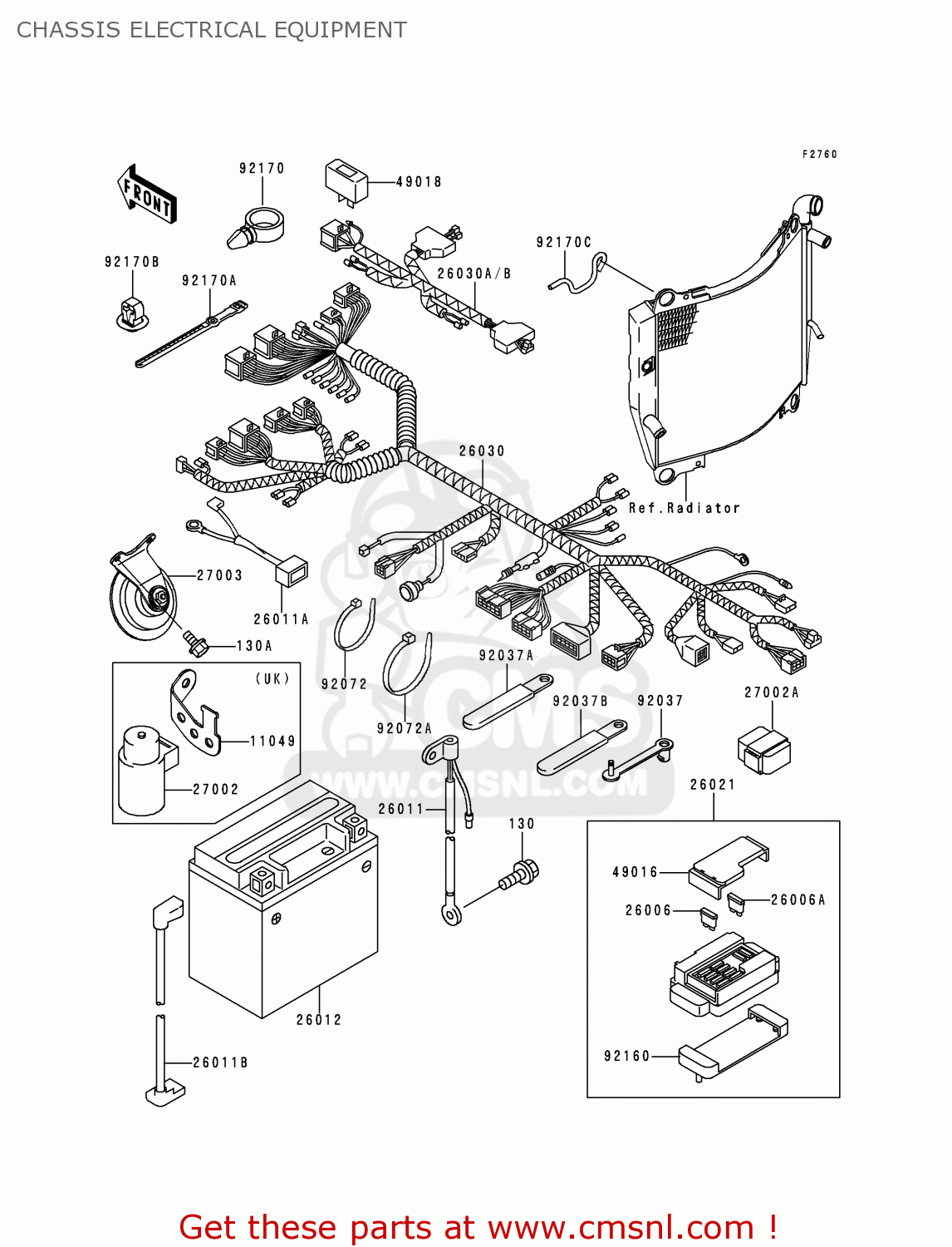 CHASSIS ELECTRICAL EQUIPMENT ZX750N2 NINJA ZX7RR 1997 NETHERLANDS AR