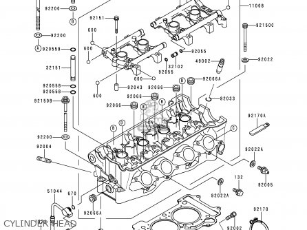CYLINDER HEAD - ZX750N2 NINJA ZX7RR 1997 NETHERLANDS AR