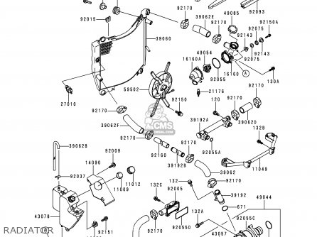 RADIATOR - ZX750N2 NINJA ZX7RR 1997 NETHERLANDS AR