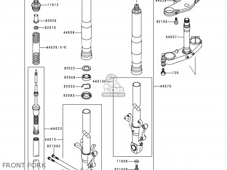 FRONT FORK - ZX750N2 NINJA ZX7RR 1997 NETHERLANDS AR