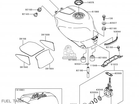 FUEL TANK - ZX750N2 NINJA ZX7RR 1997 NETHERLANDS AR