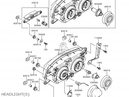 HEADLIGHT(S) - ZX750N2 NINJA ZX7RR 1997 NETHERLANDS AR