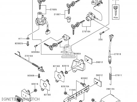 IGNITION SWITCH - ZX750N2 NINJA ZX7RR 1997 NETHERLANDS AR