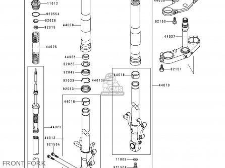 FRONT FORK - ZX750P1 NINJA ZX7R 1996 USA CALIFORNIA CANADA