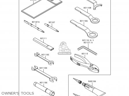 OWNER'S TOOLS - ZX750P1 NINJA ZX7R 1996 USA CALIFORNIA CANADA