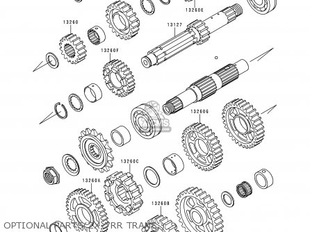 OPTIONAL PARTS(ZX-7RR TRANS.) - ZX750P1 NINJA ZX7R 1996 USA CALIFORNIA CANADA