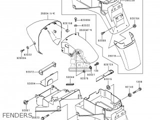 FENDERS - ZX750P2 NINJA ZX7R 1997 EUROPE UK FR NL AR FG GR IT NR SD SP ST