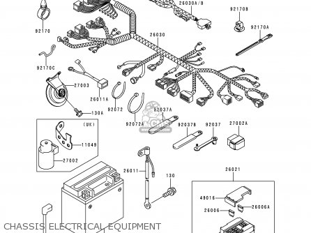 CHASSIS ELECTRICAL EQUIPMENT - ZX750P2 NINJA ZX7R 1997 EUROPE UK FR NL AR FG GR IT NR SD SP ST