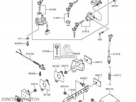 IGNITION SWITCH - ZX750P2 NINJA ZX7R 1997 EUROPE UK FR NL AR FG GR IT NR SD SP ST