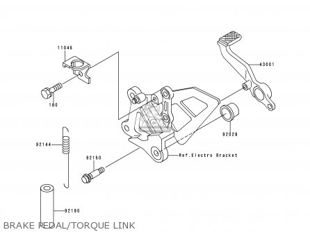 BRAKE PEDAL/TORQUE LINK - ZX750P2 NINJA ZX7R 1997 USA CALIFORNIA CANADA