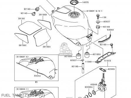 FUEL TANK(ZX750-P2) - ZX750P2 NINJA ZX7R 1997 USA CALIFORNIA CANADA
