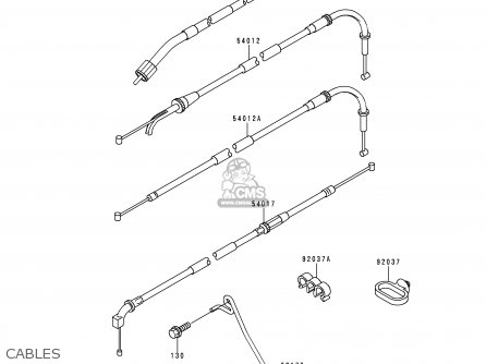 CABLES - ZX750P2 NINJA ZX7R 1997 USA CALIFORNIA CANADA