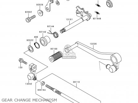 GEAR CHANGE MECHANISM - ZX750P3 NINJA ZX7R 1998 EUROPE UK FR NL AR FG GR IT NR SD SP ST
