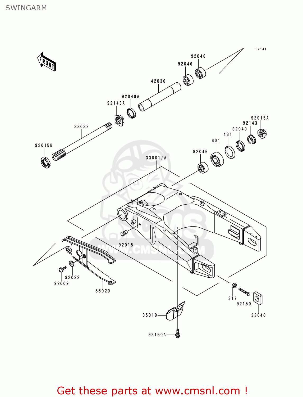 SWINGARM ZX750P3 NINJA ZX7R 1998 USA CALIFORNIA CANADA