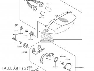 TAILLIGHT(S) - ZX750P3 NINJA ZX7R 1998 USA CALIFORNIA CANADA