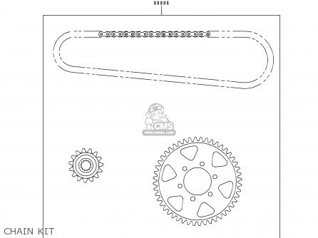 CHAIN KIT - ZX750P3 NINJA ZX7R 1998 USA CALIFORNIA CANADA