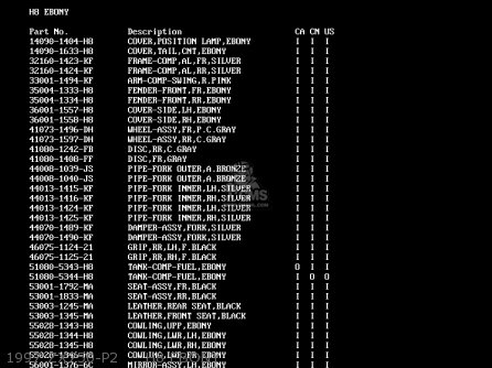 1997 ZX750-P2     H8 EBONY - ZX750P3 NINJA ZX7R 1998 USA CALIFORNIA CANADA