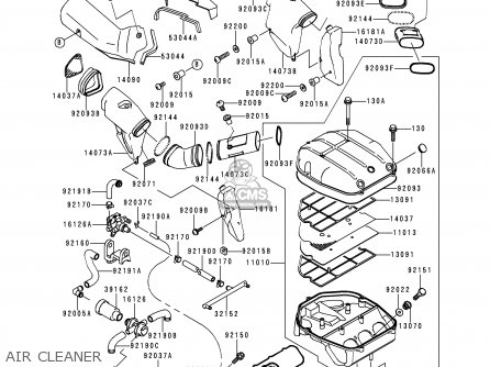 AIR CLEANER - ZX750P4 NINJA ZX7R 1999 EUROPE UK FR NL AR FG GR IT NR SD SP ST