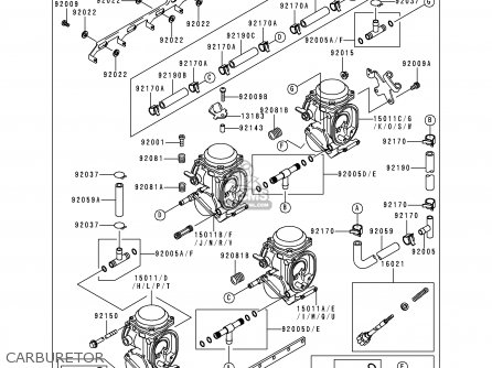 CARBURETOR - ZX750P4 NINJA ZX7R 1999 EUROPE UK FR NL AR FG GR IT NR SD SP ST
