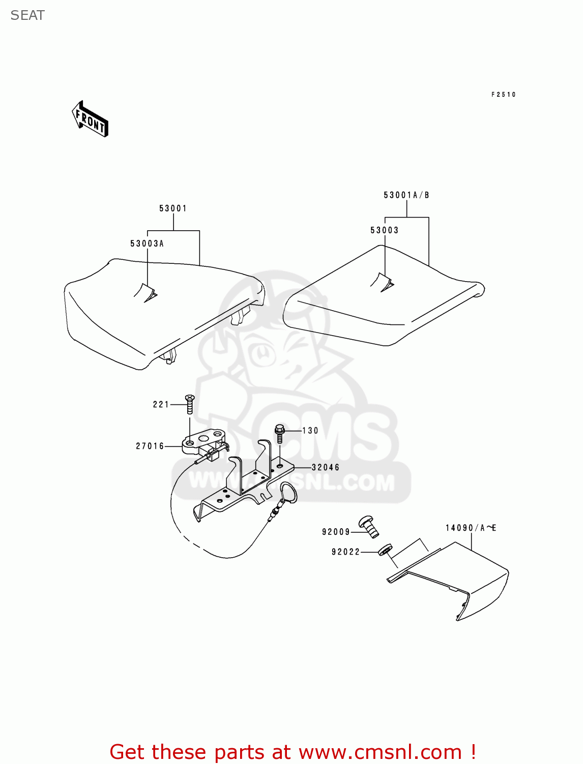 SEAT ZX750P4 NINJA ZX7R 1999 USA CALIFORNIA CANADA