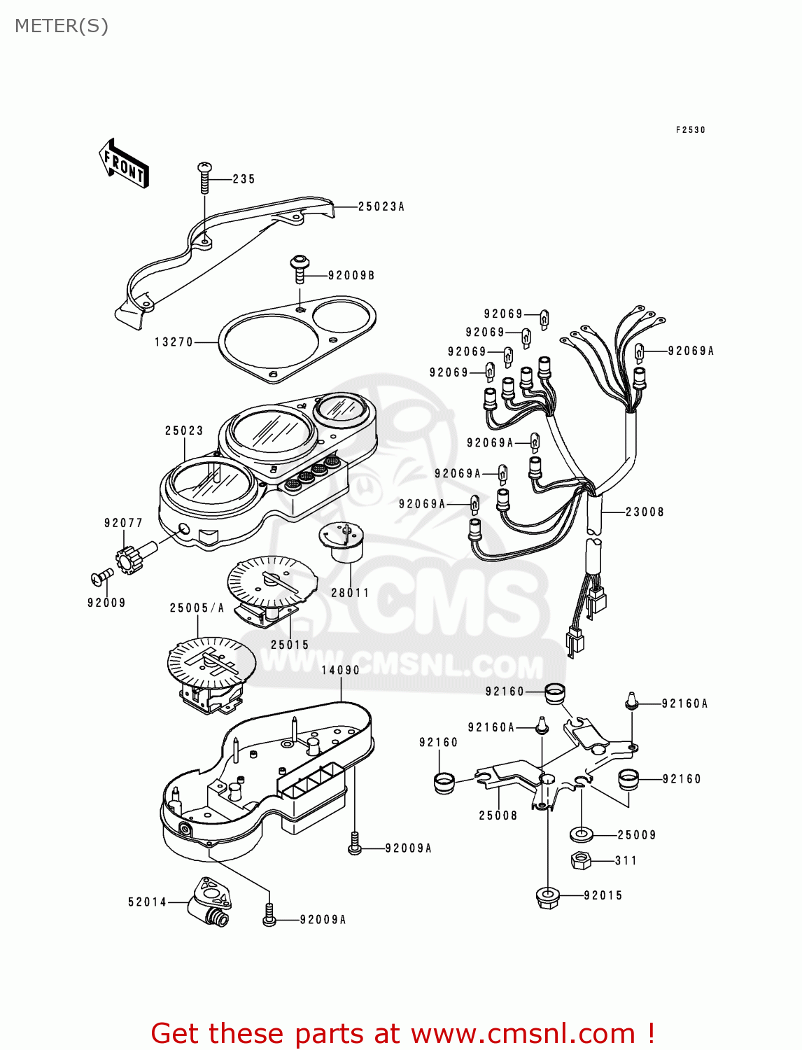 METER(S) ZX750P4 NINJA ZX7R 1999 USA CALIFORNIA CANADA