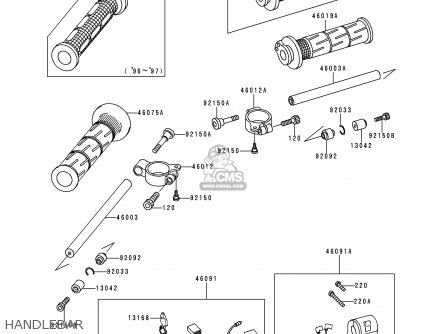 HANDLEBAR - ZX750P4 NINJA ZX7R 1999 USA CALIFORNIA CANADA