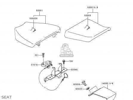 SEAT - ZX750P4 NINJA ZX7R 1999 USA CALIFORNIA CANADA