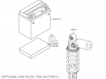OPTIONAL PARTS(ZX-7RR BATTERY) - ZX750P4 NINJA ZX7R 1999 USA CALIFORNIA CANADA