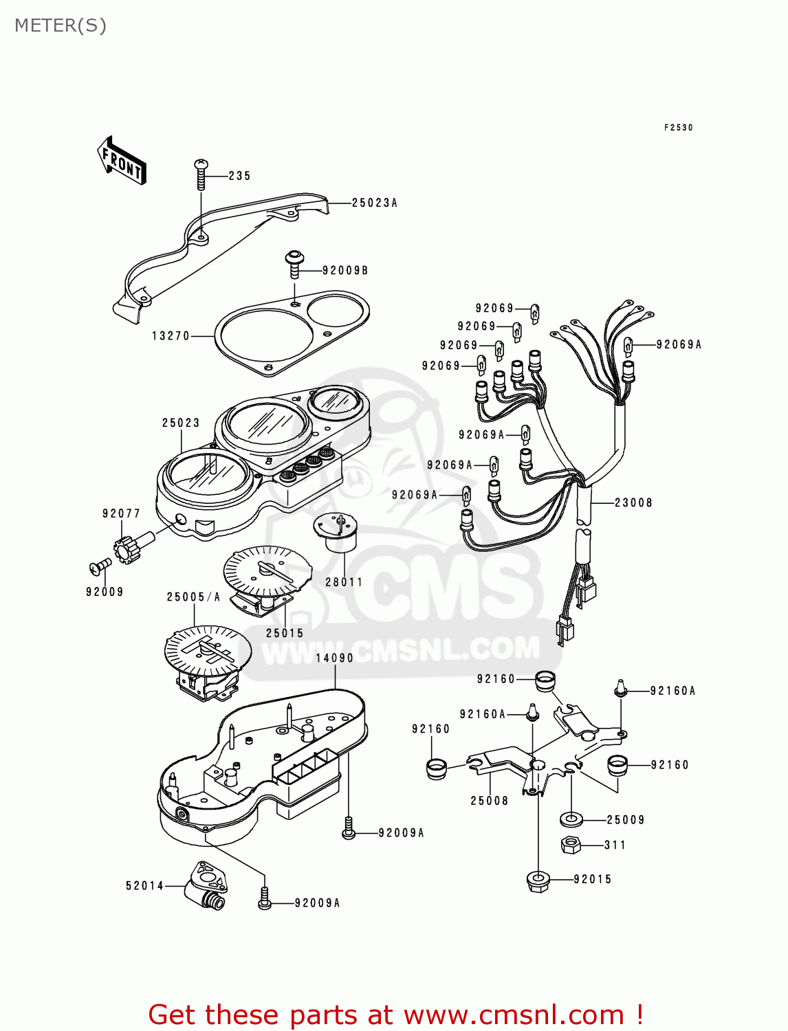 METER(S) ZX750P5 NINJA ZX7R 2000 EUROPE UK FR NL AR FG GR IT NR SP ST