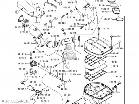 AIR CLEANER - ZX750P5 NINJA ZX7R 2000 EUROPE UK FR NL AR FG GR IT NR SP ST