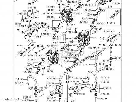 CARBURETOR - ZX750P5 NINJA ZX7R 2000 EUROPE UK FR NL AR FG GR IT NR SP ST