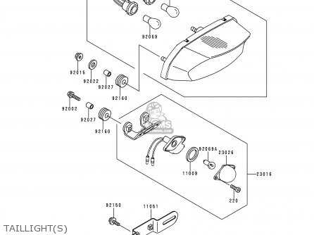 TAILLIGHT(S) - ZX750P5 NINJA ZX7R 2000 EUROPE UK FR NL AR FG GR IT NR SP ST