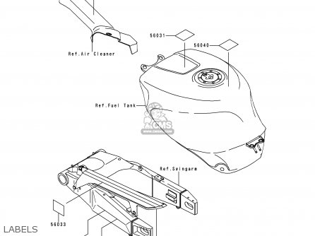 LABELS - ZX750P5 NINJA ZX7R 2000 EUROPE UK FR NL AR FG GR IT NR SP ST