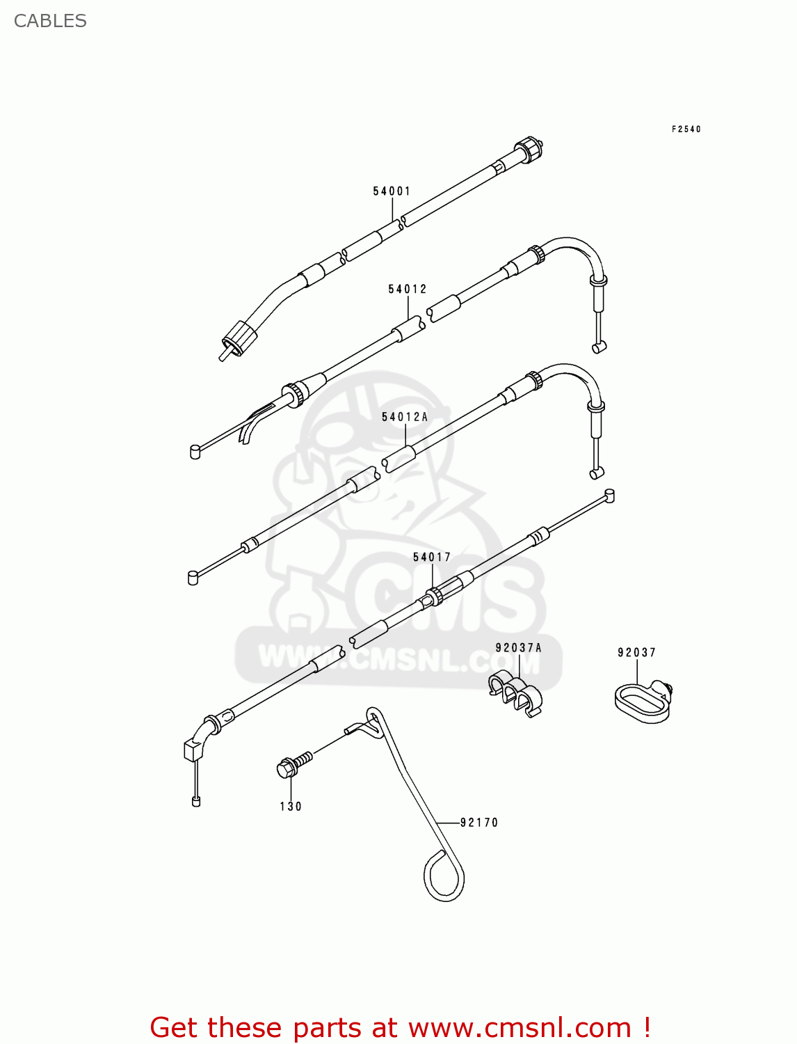 CABLES ZX750P5 NINJA ZX7R 2000 USA CALIFORNIA CANADA