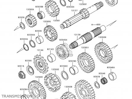 TRANSMISSION - ZX750P5 NINJA ZX7R 2000 USA CALIFORNIA CANADA
