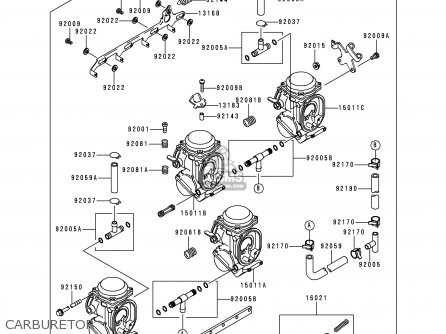 CARBURETOR - ZX750P5 NINJA ZX7R 2000 USA CALIFORNIA CANADA