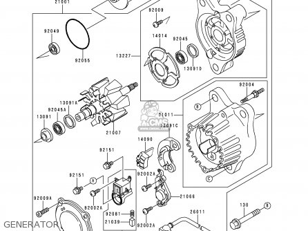 GENERATOR - ZX750P5 NINJA ZX7R 2000 USA CALIFORNIA CANADA