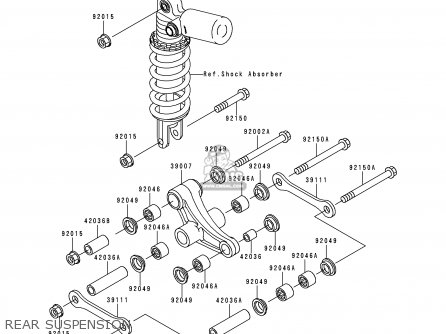 REAR SUSPENSION - ZX750P5 NINJA ZX7R 2000 USA CALIFORNIA CANADA