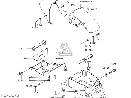 FENDERS - ZX750P5 NINJA ZX7R 2000 USA CALIFORNIA CANADA