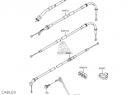 CABLES - ZX750P5 NINJA ZX7R 2000 USA CALIFORNIA CANADA