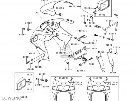 COWLING - ZX750P5 NINJA ZX7R 2000 USA CALIFORNIA CANADA