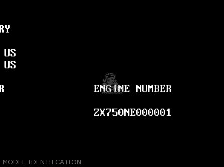 MODEL IDENTIFCATION - ZX750P5 NINJA ZX7R 2000 USA CALIFORNIA CANADA