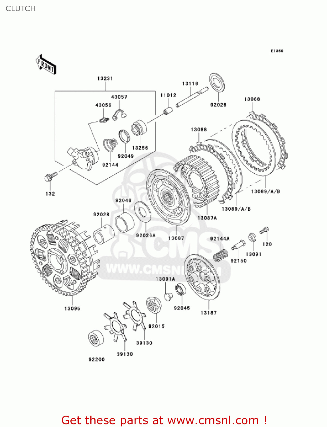 CLUTCH ZX750P6 NINJA ZX7R 2001 USA CALIFORNIA CANADA
