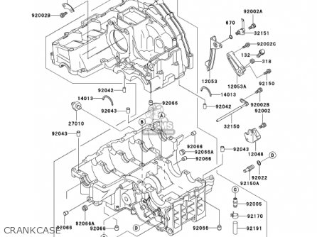 CRANKCASE - ZX750P6 NINJA ZX7R 2001 USA CALIFORNIA CANADA